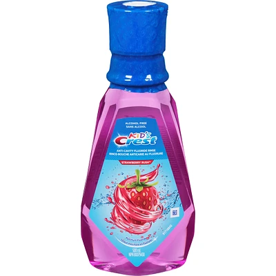 Crest Kid's Anticavity Alcohol Free Fluoride Rinse, Strawberry Rush, 500 ml