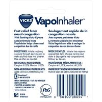 VapoInhaler Nasal Decongestant Inhaler, Menthol Scent, 0.20 mL each