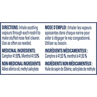 VapoInhaler Nasal Decongestant Inhaler, Menthol Scent, 0.20 mL each
