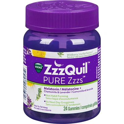 ZzzQuil PURE Zzzs Melatonin Sleep Aid, 24 Gummies