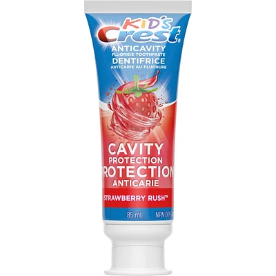 Crest Kid's Anticavity Cavity Protection Fluoride Toothpaste, Strawberry Rush, 85 mL