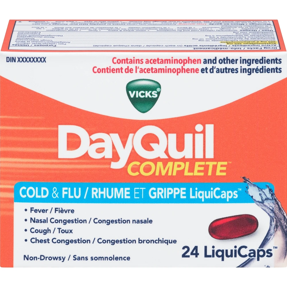 DayQuil COMPLETE Cold & Flu Daytime Relief, 24 LiquiCaps