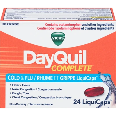 DayQuil COMPLETE Cold & Flu Daytime Relief, 24 LiquiCaps