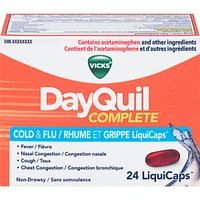 DayQuil COMPLETE Cold & Flu Daytime Relief, 24 LiquiCaps