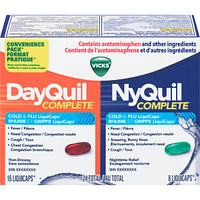 DayQuil and NyQuil COMPLETE Cough, Cold & Flu Relief, 24 LiquiCaps