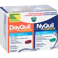 DayQuil and NyQuil COMPLETE Cough, Cold & Flu Relief, 24 LiquiCaps