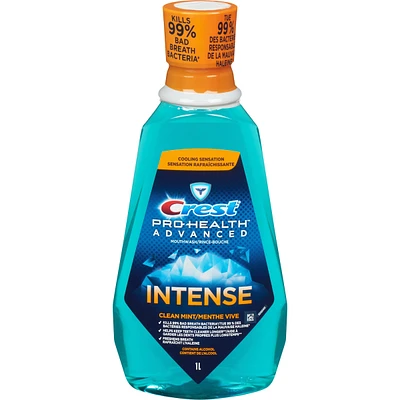 Crest Pro-Health Advanced Intense Mouthwash, Clean Mint, 1L
