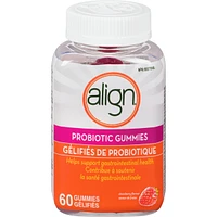 Align Probiotic Strawberry Flavour 60ct Gummy., #1 Recommended Probiotic Brand by Doctors‡