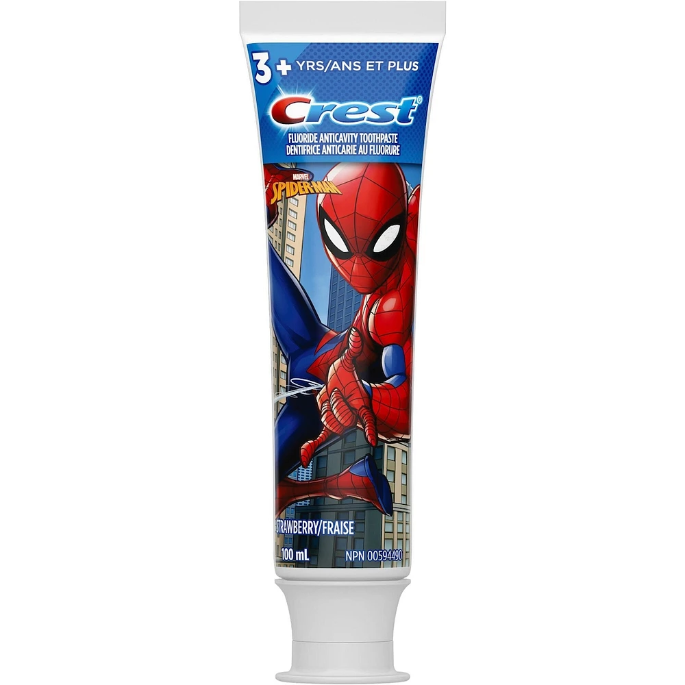 Crest Kid's Toothpaste, featuring Marvel's Spiderman, Strawberry Flavour, 100 mL