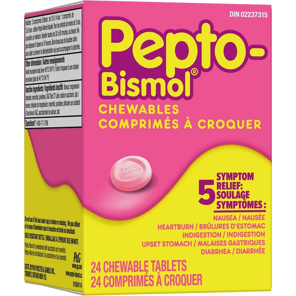 Pepto Bismol Chewable Tablets  24 ct