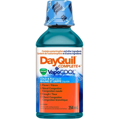 DayQuil COMPLETE plus Vicks VapoCOOL Cold and Flu Medicine, 354 mL