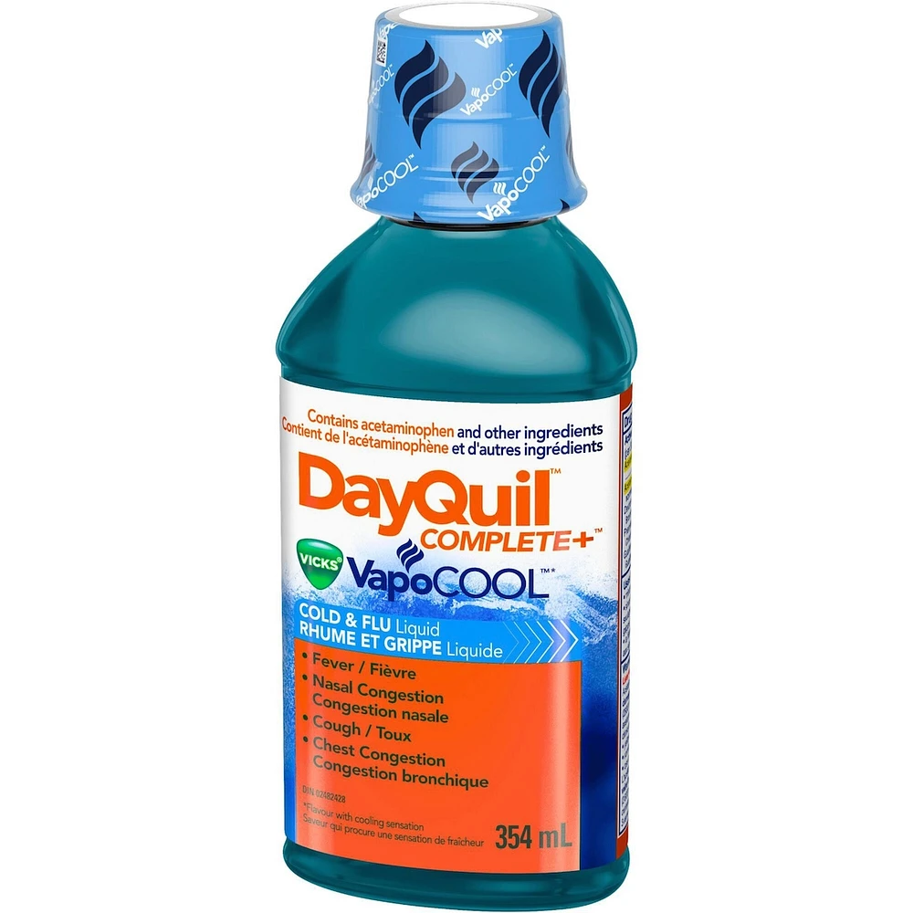 DayQuil COMPLETE plus Vicks VapoCOOL Cold and Flu Medicine, 354 mL