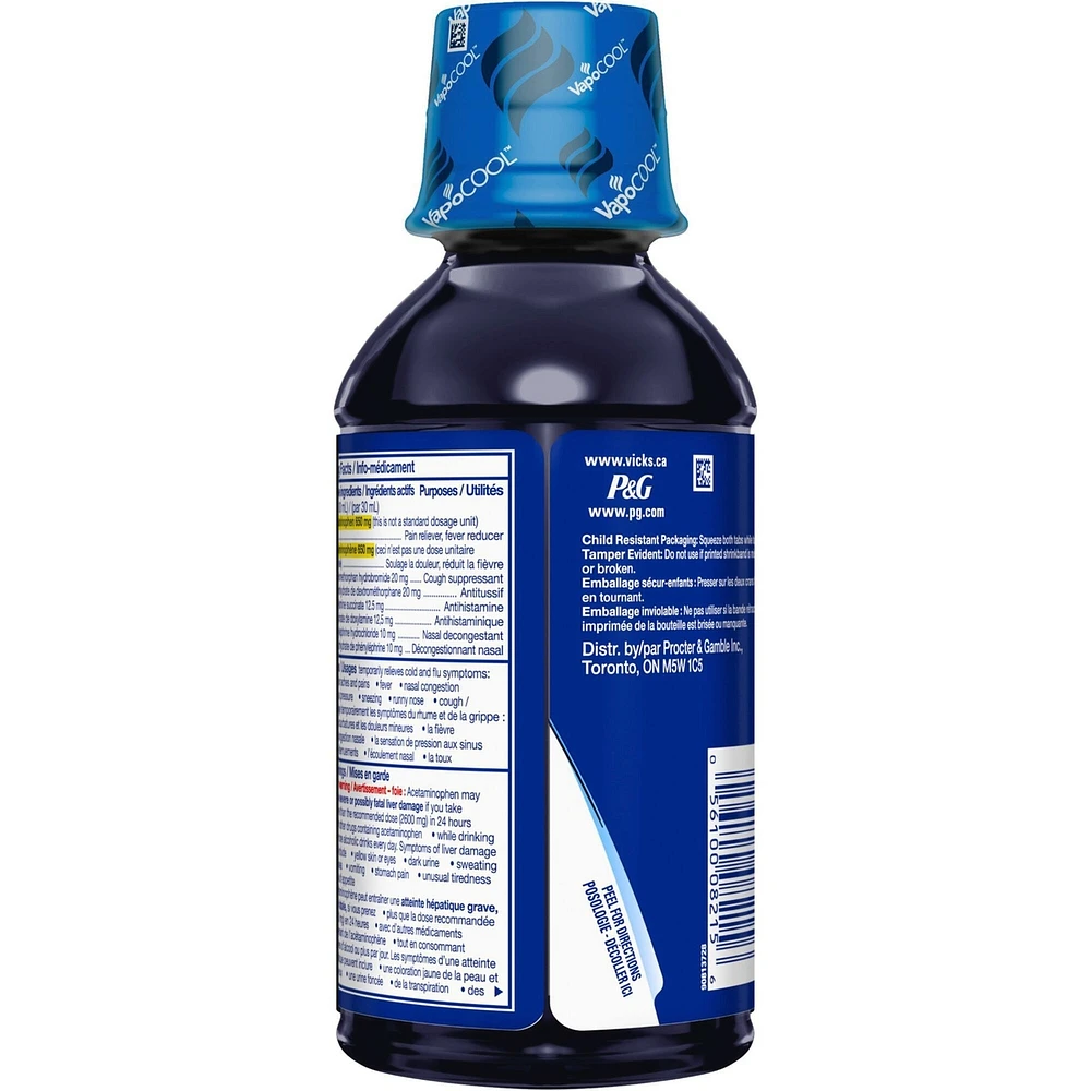 NyQuil COMPLETE plus Vicks VapoCOOL Cold, Flu, and Congestion Medicine, 354 mL