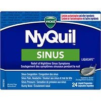NyQuil Sinus Liquid Capsules, 24 Count