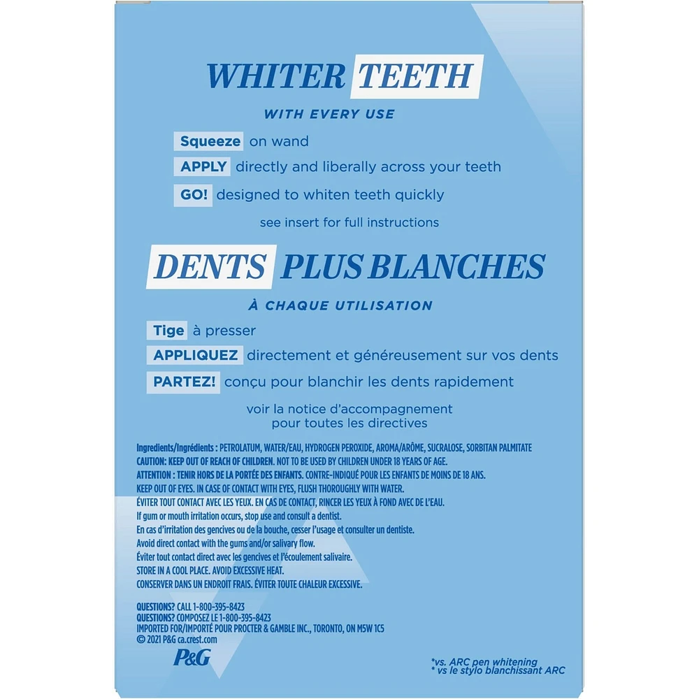 Crest Whitening Emulsions with Wand Applicator, Apply & Go Teeth Whitening, 29 mL