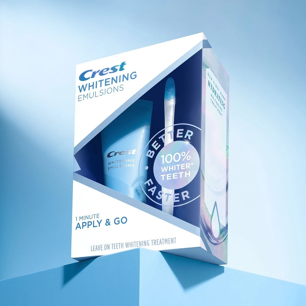 Crest Whitening Emulsions with Wand Applicator, Apply & Go Teeth Whitening, 29 mL