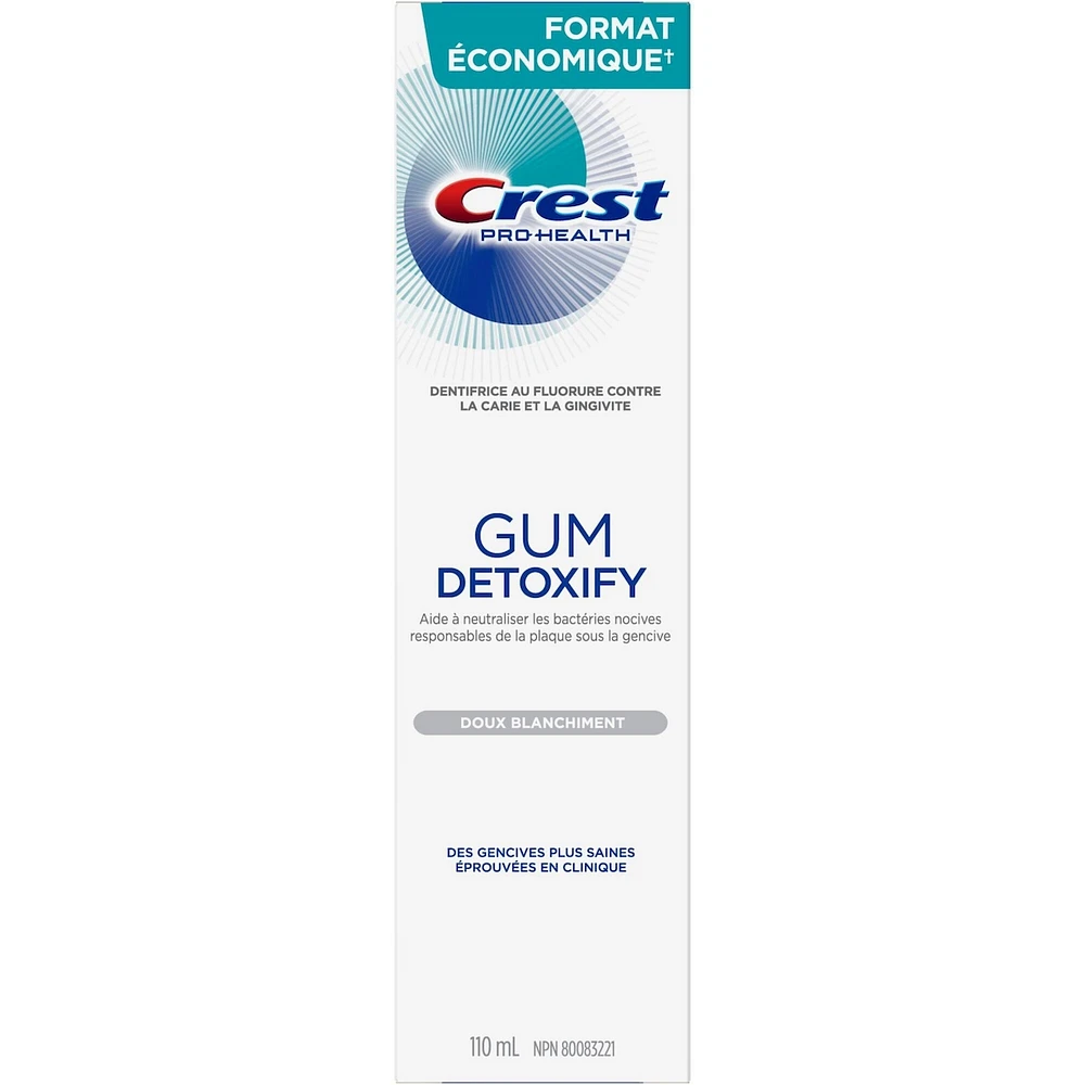 Crest Gum Detoxify Gentle Whitening Toothpaste, 110 mL