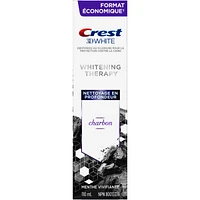 Crest 3D White Whitening Therapy Charcoal Deep Clean Fluoride Toothpaste, Invigorating Mint,  110 mL