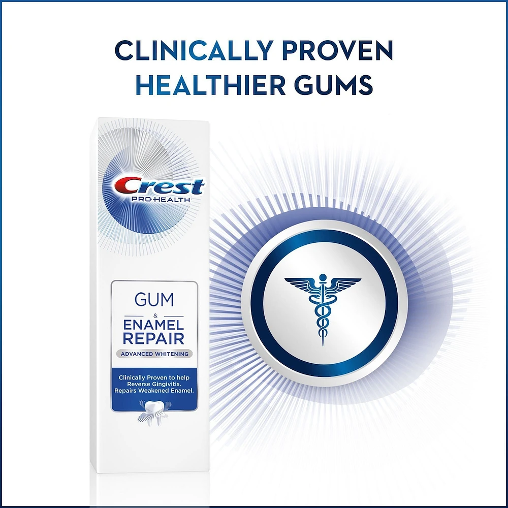 Crest Gum & Enamel Repair Toothpaste, Advanced Whitening, 110 mL