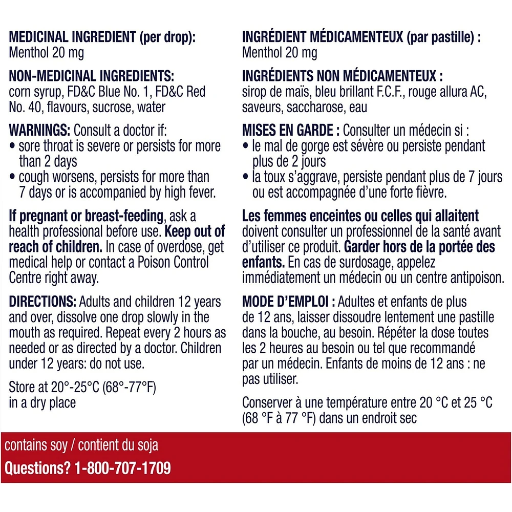 Vicks VapoCool Drops Cherry 40ct