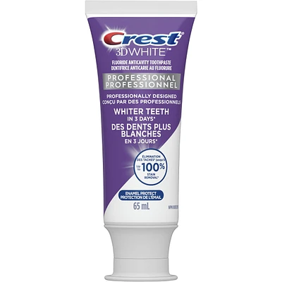 Crest 3DW Professional Enamel Protect Toothpaste 65mL