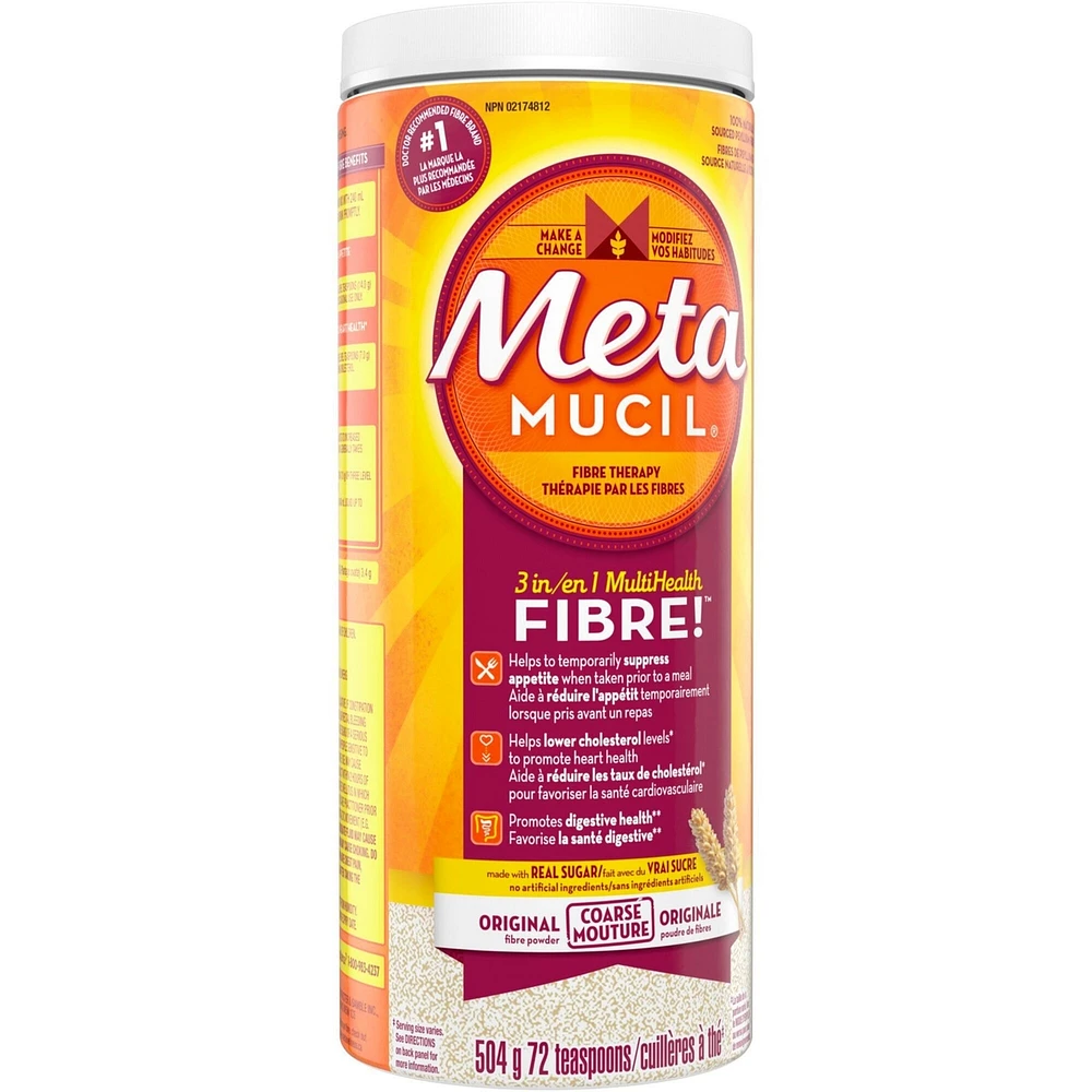 3 in 1 MultiHealth Fibre! Fiber Supplement Powder, Original, 504 g
