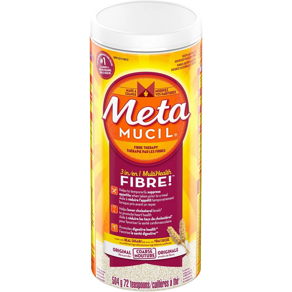 3 in 1 MultiHealth Fibre! Fiber Supplement Powder, Original, 504 g