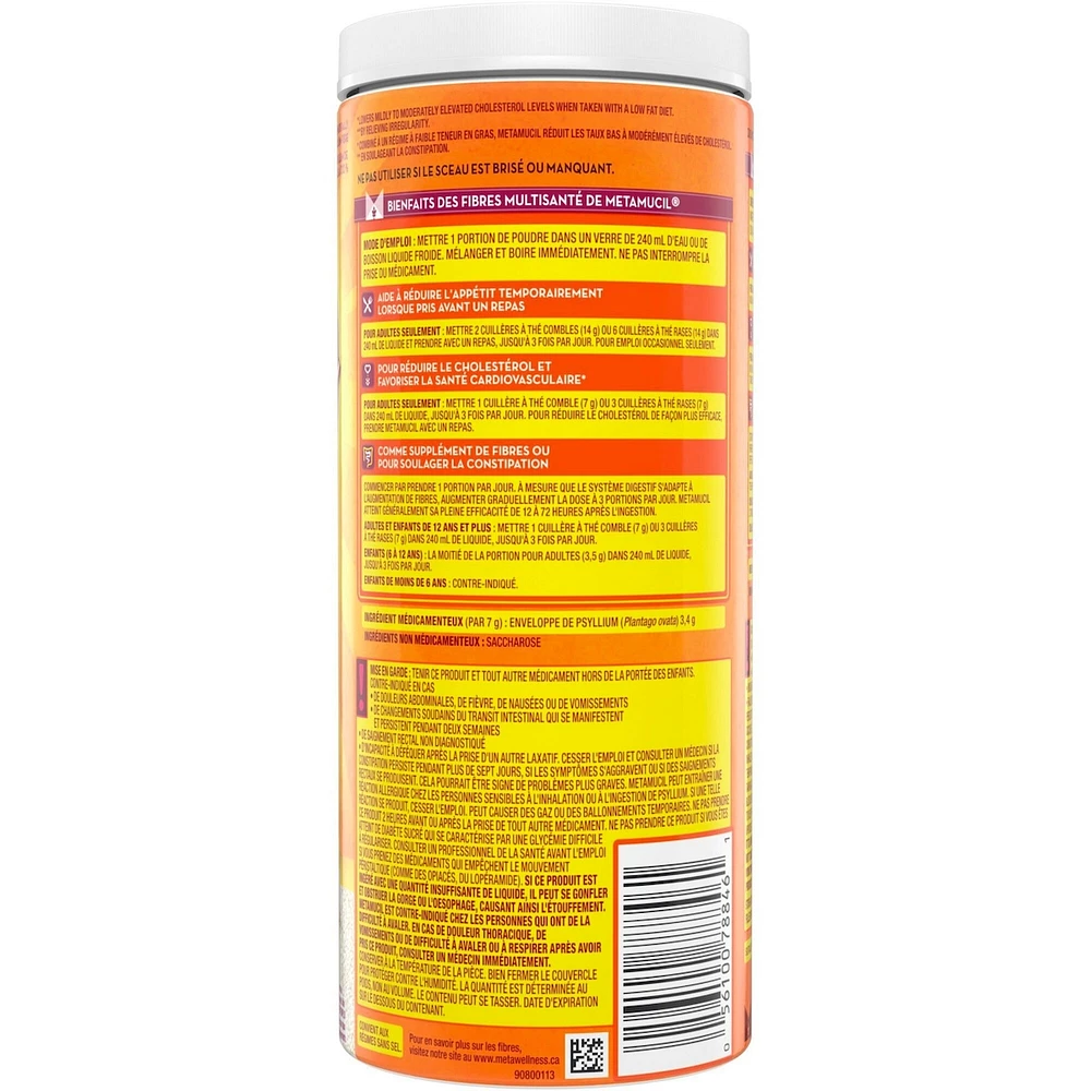 3 in 1 MultiHealth Fibre! Fiber Supplement Powder, Original, 504 g