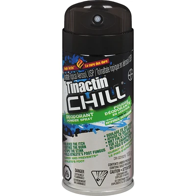 Tinactin Chill Deodorant Powder Spray, Antifungal treatment, 100 g
