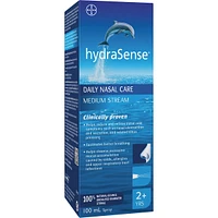 hydraSense Medium Stream Nasal Spray, Daily Nasal Care, Fast Relief of Nasal Congestion, 100% Natural Source Seawater, Preservative-Free