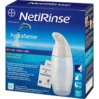 hydraSense NetiRinse 2-in-1 Nasal and Sinus Irrigation Kit, Helps Reduce and Relieve Nasal and Sinus Symptoms, 1 Kit