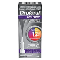 Drixoral No Drip Extra Moisture Spray, Soothes and Moisturizes Dry and Irritated Nasal Passages,  15ml