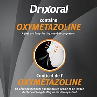 Drixoral No Drip Extra Moisture Spray, Soothes and Moisturizes Dry and Irritated Nasal Passages,  15ml