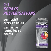 Drixoral No Drip Extra Moisture Spray, Soothes and Moisturizes Dry and Irritated Nasal Passages,  15ml