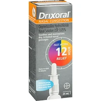 Drixoral Nasal Congestion Spray, Soothes and Moisturizes Dry and Irritated Nasal Passages, 25ml