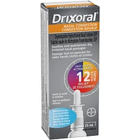 Drixoral Nasal Congestion Spray, Soothes and Moisturizes Dry and Irritated Nasal Passages, 25ml