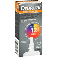 Drixoral Decongestant Nasal Spray, Fast and Long Lasting 12 Hour Relief, 30ml