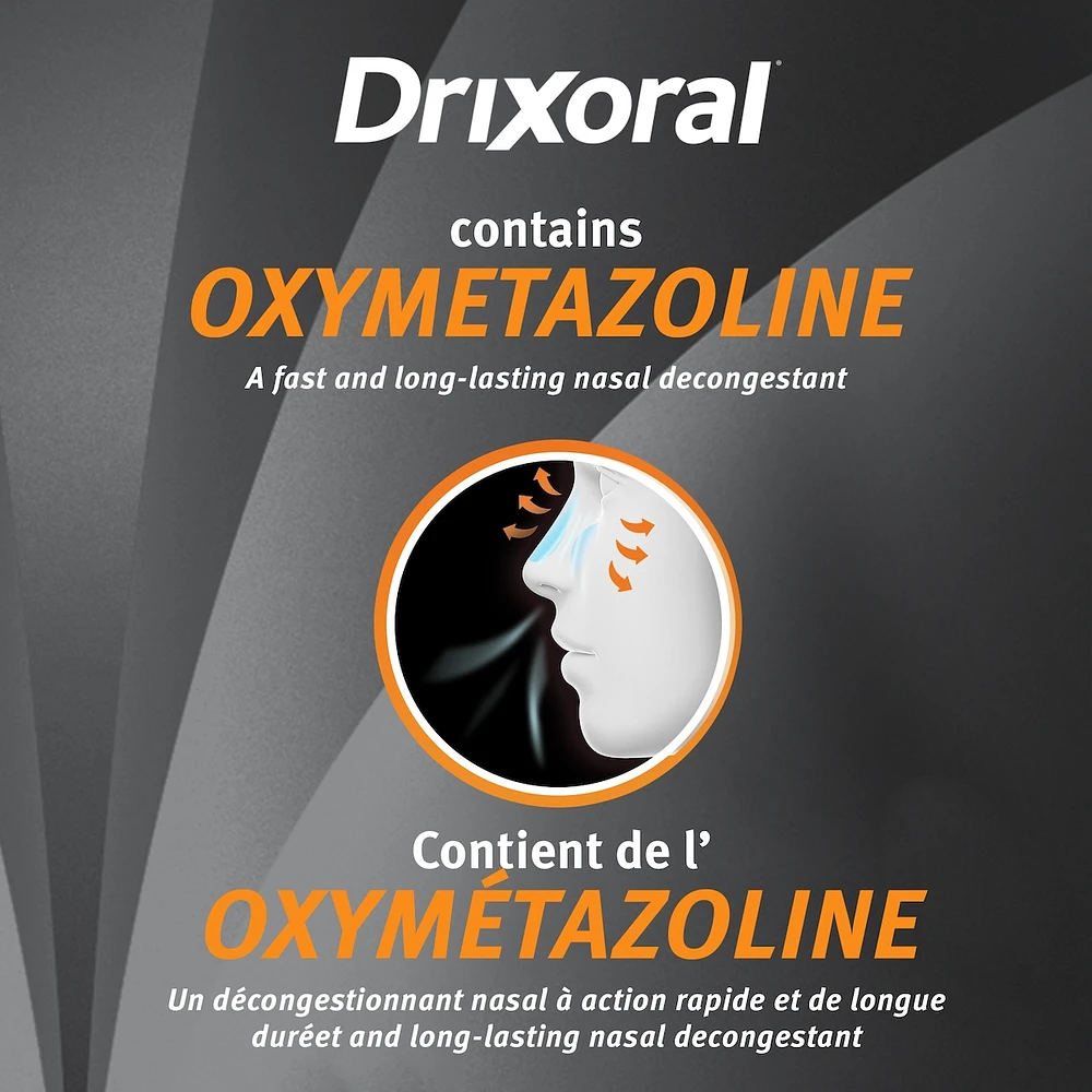 Drixoral Décongestionnant en vaporisateur nasal, soulagement rapide et prolongé durant 12 heures, 30 mL
