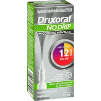 Drixoral No Drip Cool Menthol Spray, Cooling Sensation with 12 Hour Relief, 15ml