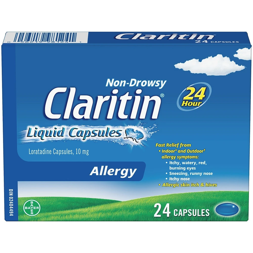Claritin Liquid Capsules Allergy Medicine, Fast-Acting 24-Hour Non-Drowsy Relief 10 mg