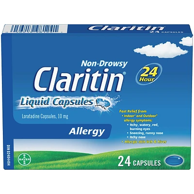 Claritin Liquid Capsules Allergy Medicine, Fast-Acting 24-Hour Non-Drowsy Relief 10 mg