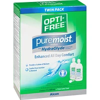 Opti-Free® PureMoist® Multipurpose Contact Lens Solution with HydraGlyde Twin Pack