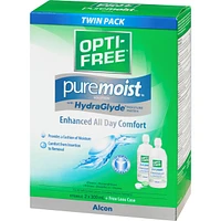 Opti-Free® PureMoist® Multipurpose Contact Lens Solution with HydraGlyde Twin Pack