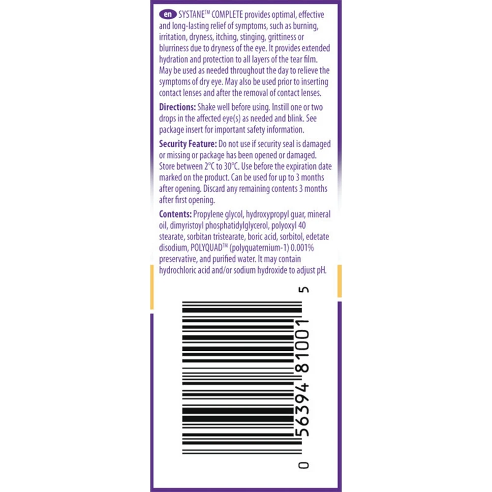 Systane® Complete Twin Lubricant Eye Drops