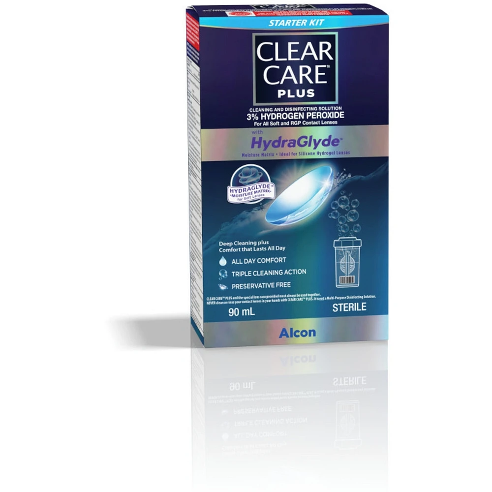 Clear Care® PLUS with HydraGlyde Contact Lens Solution Starter Kit