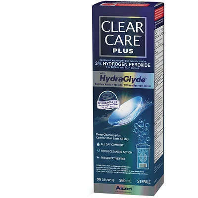 Clear Care® PLUS with HydraGlyde Contact Lens Solution
