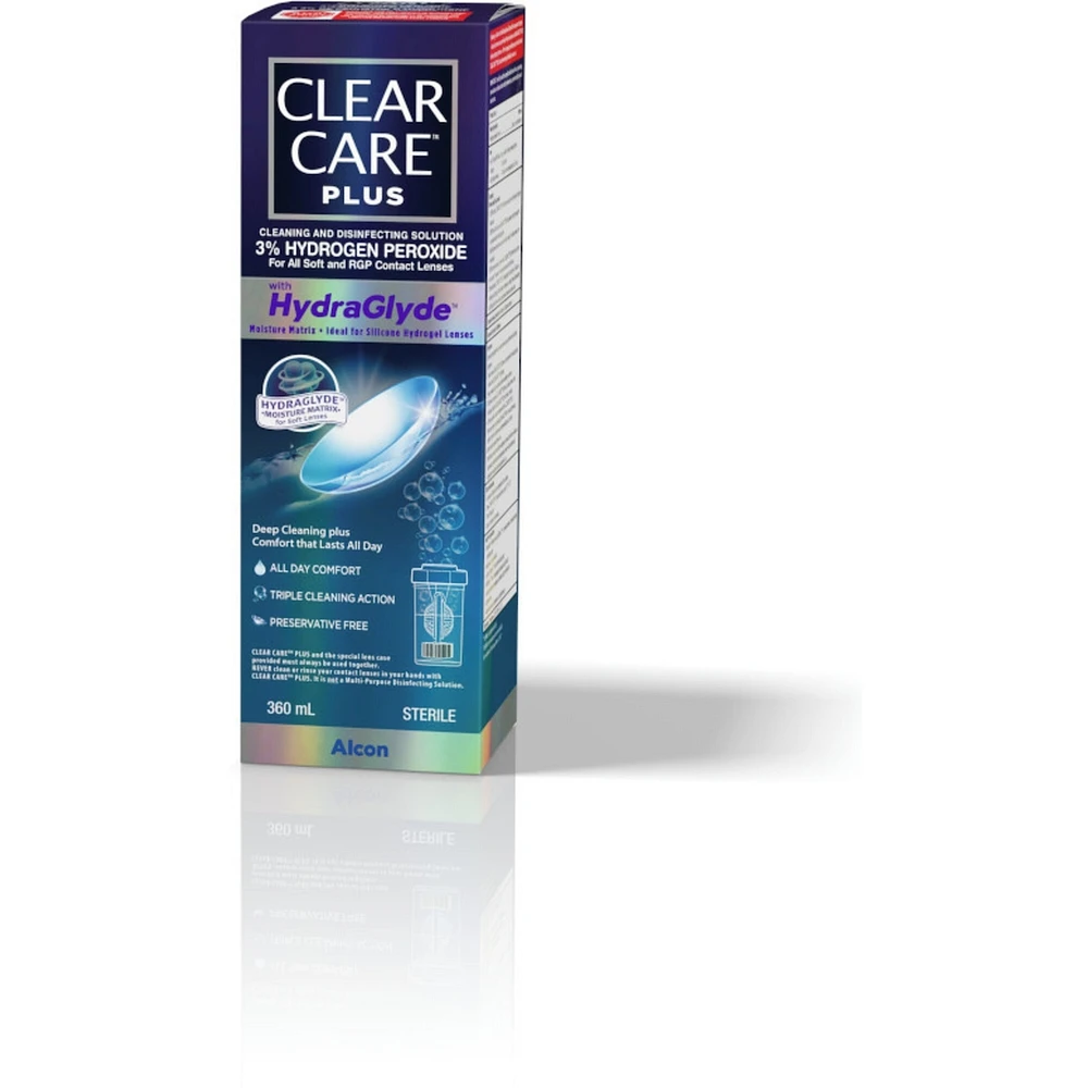 Clear Care® PLUS with HydraGlyde Contact Lens Solution