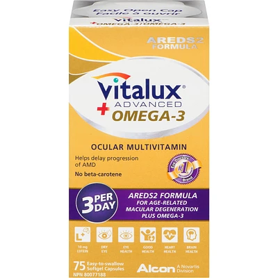 Vitalux® Advanced + Omega-3 Eye Vitamin & Mineral