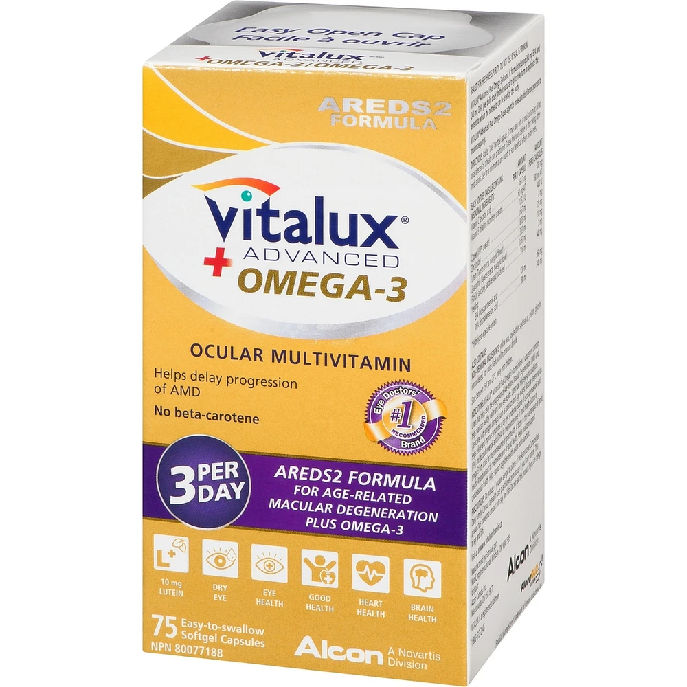 Vitalux® Advanced + Omega-3 Eye Vitamin & Mineral