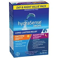 hydraSense Advanced Eye Drops, For Dry Eyes, Preservative Free, Naturally Sourced Lubricant, With Provitamin B5